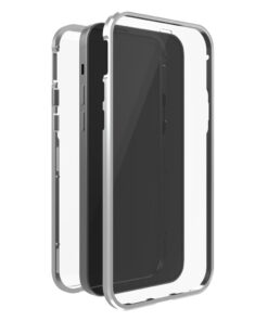 Black Rock 360° Glass Cover for Apple iPhone 12/12 Pro Silver