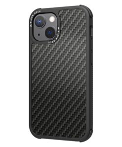 Black Rock Cover Robust Real Carbon Voor Apple IPhone 13 Mini Zwart