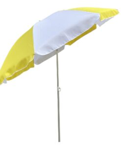 Outdoor Parasol 200 cm Geel/Wit