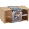 Eleganza Bamboe Organiser met 2 Lades 18.5x11.5x9.3 cm