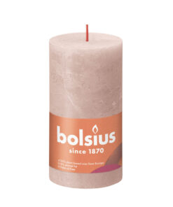 Bolsius Rustieke Stompkaars Misty Roze 13x6