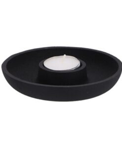 Alternative view of Kaarsenhouder Aluminium Black 13.5x13.5x2.5cm