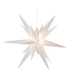 Lumineo Kerstster PVC Steady Wit 6 LEDs Binnen/Buiten 60 cm