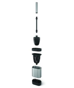 Alternative view of Metaltex Cleany Toiletborstel + Houder 13x8x47 cm Zwart/RVS
