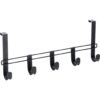 Metaltex Deurkapstok 5 Haken 38x6x15 cm Zwart