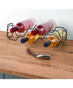 Alternative view of Metaltex Hexagon Wijnrek voor 5 Flessen 43x12x11 cm Zwart