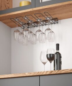 Alternative view of Metaltex Smart Kitchen Wijnglazenrek voor 16 Glazen 44x31x5 cm Zwart