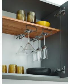 Alternative view of Metaltex Wijnglazenrek 11x26x4 cm Zwart 2 Stuks