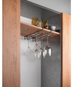 Alternative view of Metaltex Wijnglazenrek 20x28x7 cm Zwart