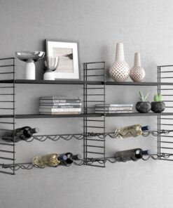 Alternative view of Metaltex Wijnrek 25x3x68 cm Zwart