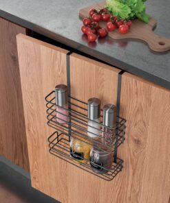 Alternative view of Metaltex Galileo Dubbele Hangmand 26x12x36 cm Mat Zwart/Metaal