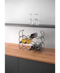Alternative view of Metaltex Stapelbaar Wijnrek voor 15 Flessen 45x15x15 3 Stuks Zwart