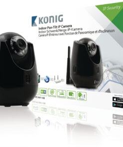 König SAS-IPCAM110B Indoor Pan-tilt Ip-camera voor Bewaking Op Afstand Zwart