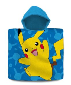 Pokemon Badponcho 60x120 cm Blauw/Geel