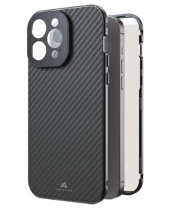 Black Rock 360 Glas Cover Voor Apple IPhone 15 Pro Max Real Carbon