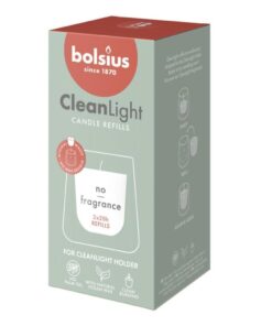 Bolsius Clean Light Zero Navulling 2 Stuks Wit