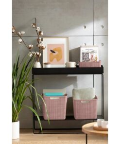 Alternative view of Curver Opbergmand Jute-Look 17L Roze