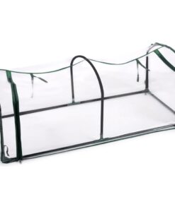 Kinzo Tunnelkas met Rits 130x60x50 cm Transparant/Groen