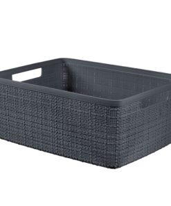 Curver Opbergmand Jute-Look 12L Antraciet