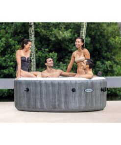 Intex 28440 PureSpa Greywood De Luxe Bubble Massage Jaccuzi 4-persoons Set