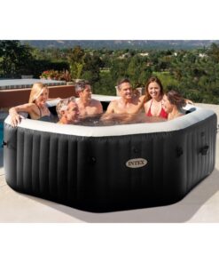 Intex 28462NL PureSpa Jet & Bubble DeLuxe Jacuzzi 6-Persoons Set met Zoutwatersysteem 218/168x71cm