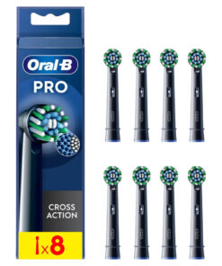 Oral-B Cross Action Pro Opzetborstels 8 Stuks Zwart