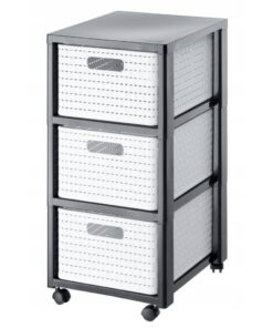 Rotho Country Design Ladekast met Wielen 3x18L Wit