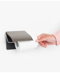 Alternative view of Brabantia ReNew Toiletrolhouder met Klep Platinum