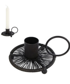 Gifts Amsterdam Kandelaar Draad S Zwart Metaal 11x8