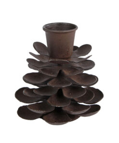 Kandelaar Pinecone S Donker Roest Metaal 6x6x8cm