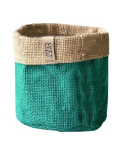 Sizo Waterdichte Plantenzak van Jute 25 cm Petrol