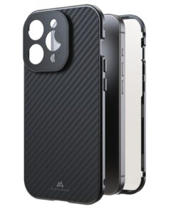 Black Rock 360 Glas Cover Voor Apple IPhone 15 Pro Real Carbon