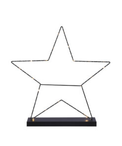Decoratie LED Ster met 25 LEDs 9x55 cm Zwart