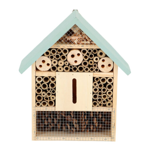 Esschert Design Houten Insectenhotel 10x24x29 cm Naturel/Mintgroen