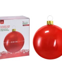 Kerstbal Opblaasbaar 65 cm Rood
