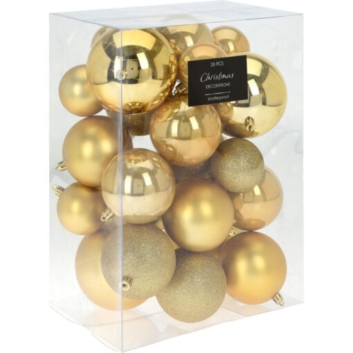 Kerstballen 26 Stuks Goud