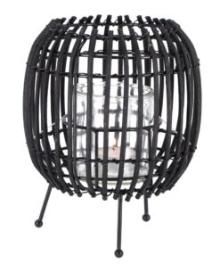 Alternative view of Lantaarn Rattan 20 cm Beige/Zwart Assorti