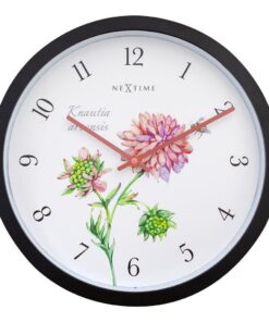 NeXtime NE-4317 Buitenklok Knautia 30.5 cm Zwart/Wit