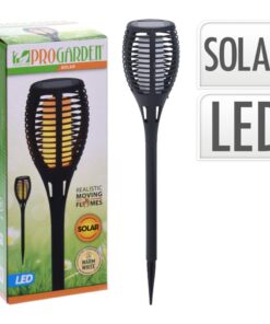 Pro Garden Solar LED Fakkel 10x58 cm Zwart