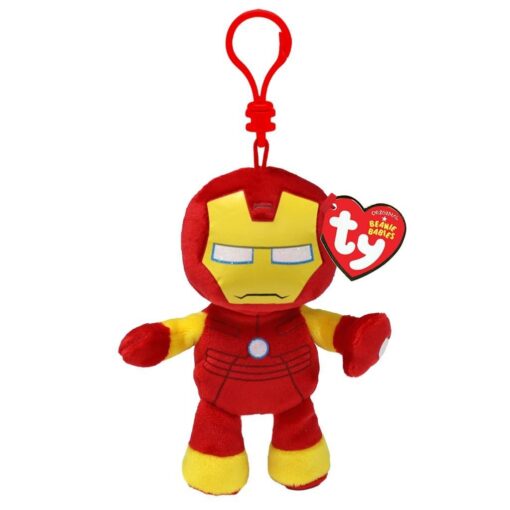 TY Beanie Babies Clip Marvel Knuffel Iron Man 12 cm