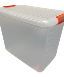 Curver Kis K Latch XXL Opbergbox met Wielen 69L Transparant/Oranje