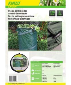 Kinzo Pop-Up Tuinafvalzak 45x75 cm Groen