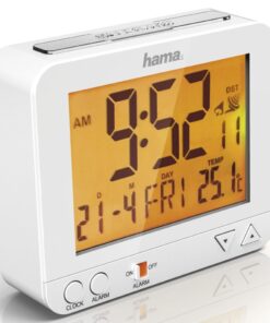 Hama Radiogestuurde Wekker RC 550 Met Nachtlicht-functie Wit