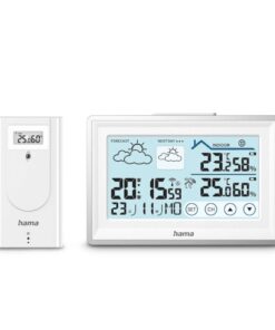 Hama Weerstation Bas met Buitensensor Radio Wekker Binnenklimaat Wit