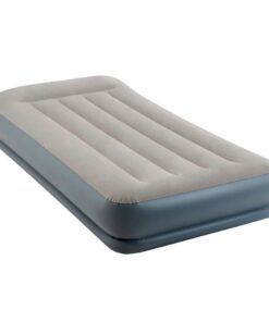 Intex 64116ND Pillow Rest Mid-Rise 1-Persoons Luchtbed 191x99x30 cm + Ingebouwede Pomp Grijs/Blauw