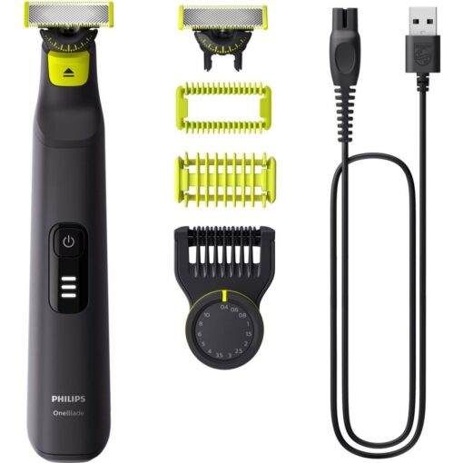 Philips QP6542/15 OneBlade Pro 360 Trimmer Zwart/Lime