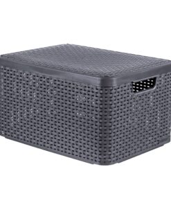 Curver Style Opbergmand met Deksel 30L Antraciet