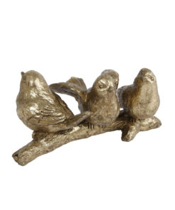Gifts Amsterdam Sculptuur Vogels Op Tak 3 Goud Polystone 14x7x7cm