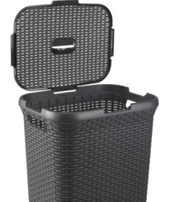 Alternative view of Curver Style Rieten-Look Wasmand 60L Antraciet