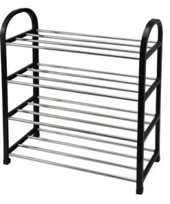 Mesa Living Schoenenrek 50x57x19 cm  Zwart/Zilver